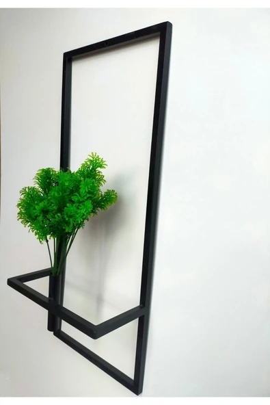 DDTREND Dekoratif Metal Çiçeklik Duvar Aksesuarı Salon Balkon Yapay Çiçek Saksıda - 3