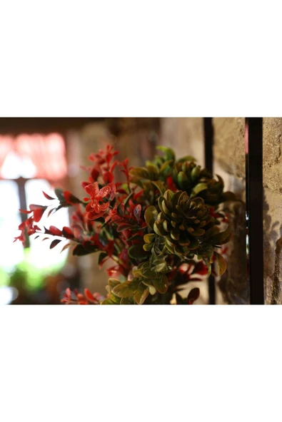 DDTREND Dekoratif Metal Saksıda Yapay Çiçek Aranjman Duvar Saksısı DDS-M200 - 3