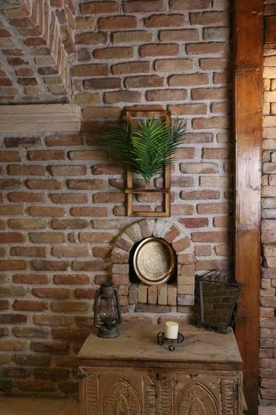 DDPEST Dekoratif Ahşap Saksıda Yapay Palmiye Duvar Saksısı DDS-A208 - 5