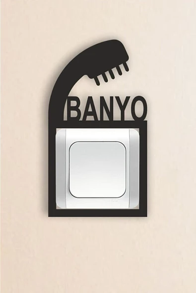 DDTREND Dekoratif Banyo Duvar Priz Kenarı Süsü Ahşap Prizlik Sticker