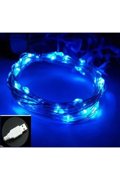 DDTREND Mavi Renk Usb Ile Çalışan Dekoratif 10 Metre Peri Led Işık