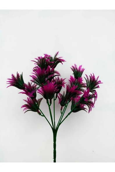 DDTREND Yapay Çiçek Mini Fuşya Sıkas Demeti 5 Dal Garnitür Aranjman Dikey Bahçe Saksı Yeşillik 29 Cm - Resim 3