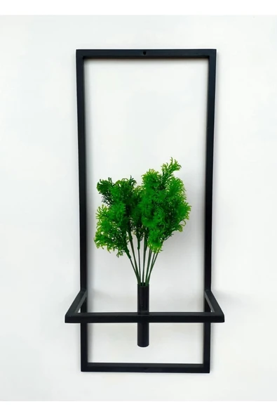 DDTREND Dekoratif Metal Çiçeklik Duvar Aksesuarı Salon Balkon Yapay Çiçek Saksıda - 4