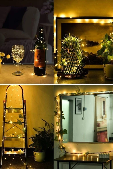 DDTREND 3 Fonksiyonlu Peri Led Işık 5 Metre Sarı - 3