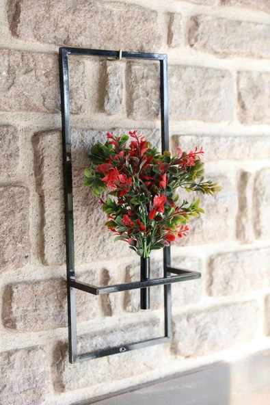 DDTREND Dekoratif Metal Saksıda Yapay Çiçek Aranjman Duvar Saksısı DDS-M200 - 4
