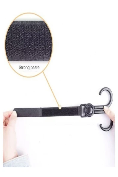 DDTREND 2 Kancalı Cırtlı Askı 2 SET Döner Başlıklı Poşet Çanta Askısı - 5