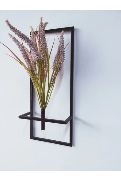 DDPEST Dekoratif Metal Saksıda Yapay Çiçek Darı Aranjman Duvar Saksısı DDPM202 - 5