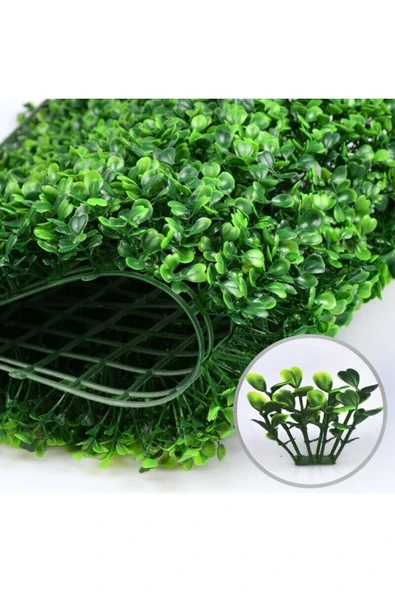 DDTREND Dekoratif Yapay Bitki Duvar Kaplama Panel Şimşir Tabaka 40x60 cm Yeşil Dikey Bahçe - 2