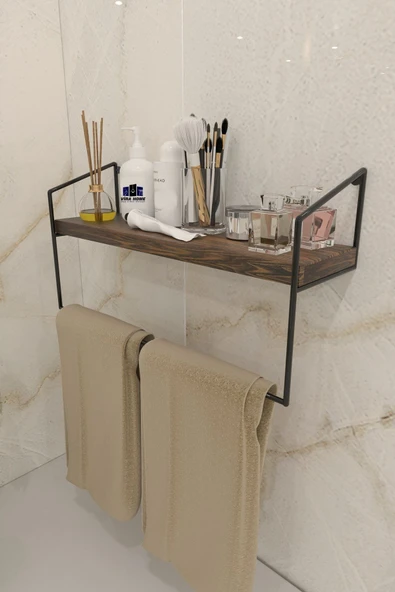 DDPEST Banyo Mutfak Havluluk Dekoratif Metal Havluluk Düzenleyici El Havlusu Havlu Askısı Duvar Rafı - 2