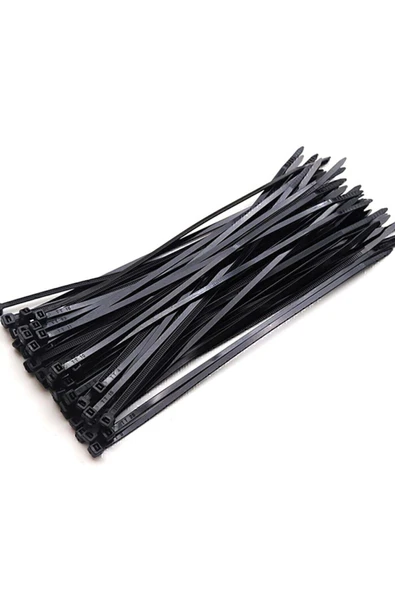 DDTREND 1000 Adet Siyah Plastik Kelepçe , Cırt Kablo 2,5 mm En - 10 cm Uzunluk