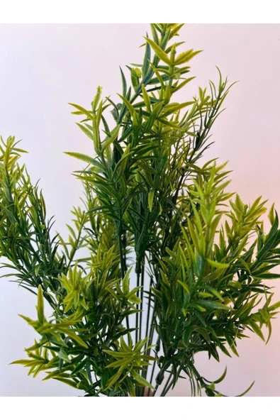 DDTREND Büyük Boy 45 Cm Yapay Biberiye Bitkisi Saksı Demeti Dikey Bahçe Aranjman Malzemesi - 2