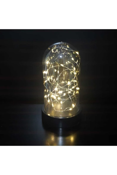 DDTREND Peri Ledli Ters Mika Fanus , Teraryum Gece Lambası ( Piller Dahil )