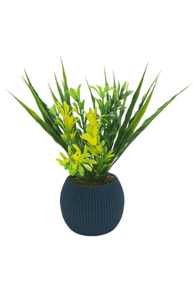 DDTREND Dds-102 Saksıda Yapay Çiçek Aranjman , Taş Yosunlu , Gerçekci Görünüm Yeni Trend-lw - Resim 6