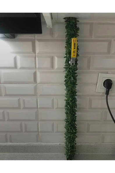 DDTREND Tel Yaprak Şerit Yapay Taç Sarmaşık Doğalgaz Borusu Süsü 7 Metre - 2