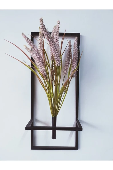 DDPEST Dekoratif Metal Saksıda Yapay Çiçek Darı Aranjman Duvar Saksısı DDPM202 - 8