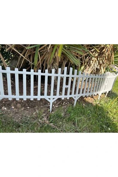 DDTREND 10 Adet Yeni Tasarım Mini Bahçe Çiti Dekoratif Esnek Plastik Çit Peyzaj Koruma Çit Toplam 580-36 Cm - 3