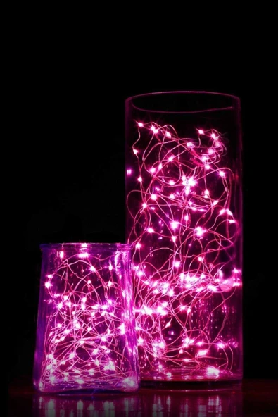 DDTREND Peri Led 5 Metre Pilli Pembe Renk Dekoratif Aydınlatma - 3