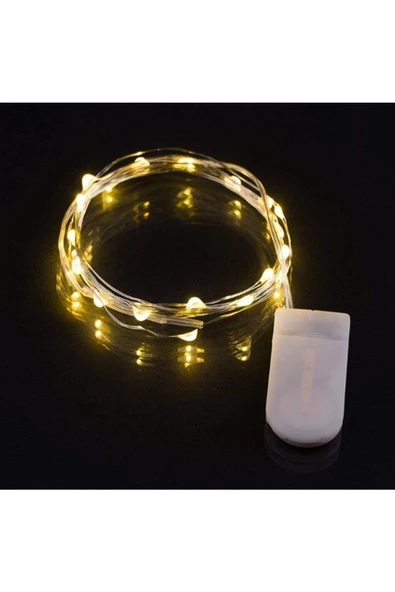 DDPEST 3 Metre Peri Led Günışığı Sarı Dekoratif Kendinden Pilli