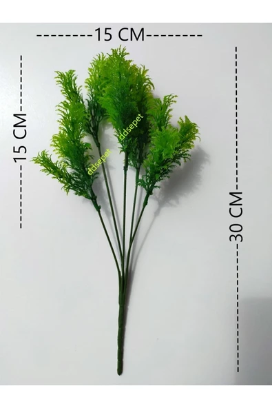 DDTREND Çam Yeşili Demet Yapay Çiçek Bitki Çim, Garnitür Dikey Bahçe Aranjman 30 Cm