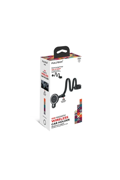 Fulltech 15Watt, Mıknatıslı, Wireless Araç İçi Telefon Tutucu FHD3 - 2