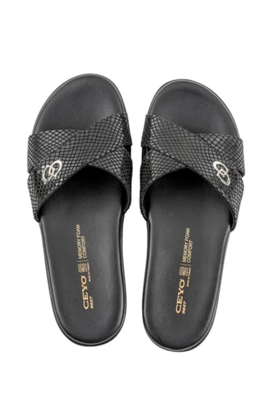 Ceyo 9827-8 Anatomik Taban Kadın Terlik Siyah 36-40 - 7