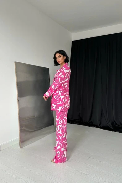 Fuşya Ceket Ve Pantolon Takım - 2