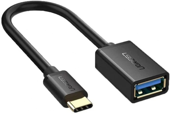 UGREEN 30701 USB-C to USB 3.0 OTG Dönüştürücü Adaptör 5GB/s Hızlı Veri Aktarımı 0.15metre Siyah