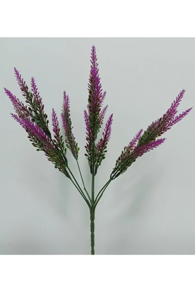 DDPEST Yapay Bitki Fuşya Lavanta Demeti Pudrasız Model Yapay Dekor Yeşillik Aranjman 35 Cm 7 Dallı-nt - 4