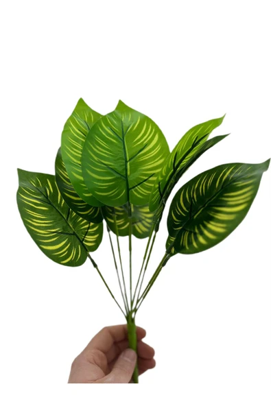 DDPEST Dekoratif 9 Dallı Yapay Çiçek 9 Dal Demet Yapay Yaprak 30 cm