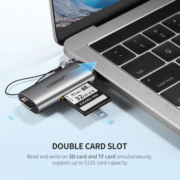 UGREEN 50704 CM184 2 in 1 USB-C SD / TG OTG Kart Okuyucu 5GB/s Veri Aktarımı - 3