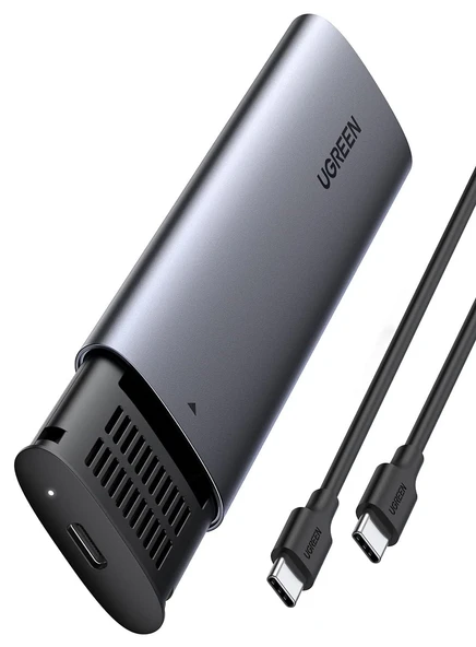 UGREEN 10902 CM400 M.2 NVMe SSD Type-C 3.1 Gen2 UASP Desteği 10Gb/s PCIe M-Key M+B Key Disk Kutusu