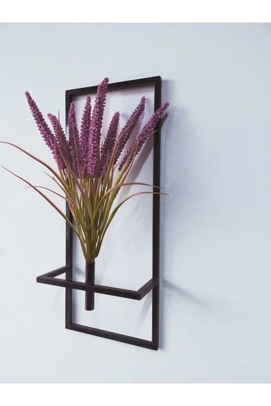 DDPEST DDPM204 Dekoratif Metal Saksıda Yapay Çiçek Darı Aranjman Duvar Saksısı - Resim 4