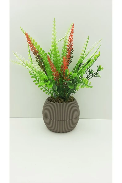 DDPEST DDP-104 Saksıda Yapay Çiçek Aranjman , Taş Yosunlu , Gerçekci Görünüm Yeni Trend - 3