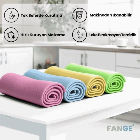 32 Adet FANGE Solvion Pro Temizlik Bezi, Büyük Boy 50 x 70, Yeni Nesil Temizlik Bezi - Resim 5