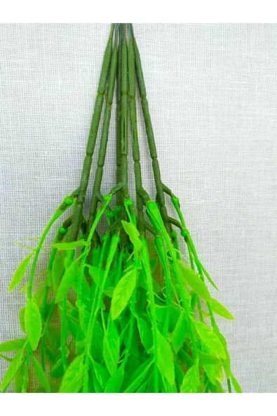 DDPEST Yeşil Ağlayan Söğüt Ağacı Dalı Dekoratif Yeşil Yapraklı Yapay Salkım Çiçek 6 Lı Salkım 100 Cm-ls - Resim 2