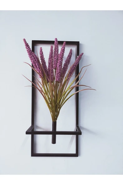 DDPEST DDPM204 Dekoratif Metal Saksıda Yapay Çiçek Darı Aranjman Duvar Saksısı - Resim 2