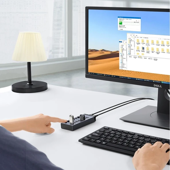 UGREEN 30778 7 Port 5Gbps (USB 3.0 Bağlantı Noktasında) Aktarım Hızı Hub Çoklayıcı ve Şarj İstasyonu - 5