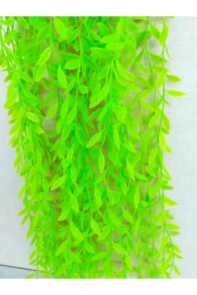 DDPEST Yeşil Ağlayan Söğüt Ağacı Dalı Dekoratif Yeşil Yapraklı Yapay Salkım Çiçek 6 Lı Salkım 100 Cm-ls - Resim 4