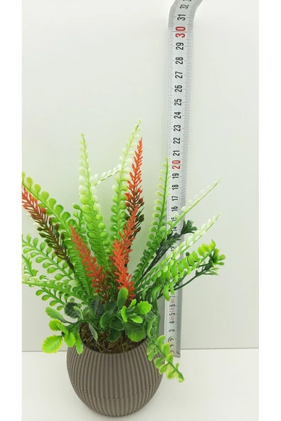 DDPEST DDP-104 Saksıda Yapay Çiçek Aranjman , Taş Yosunlu , Gerçekci Görünüm Yeni Trend - 2