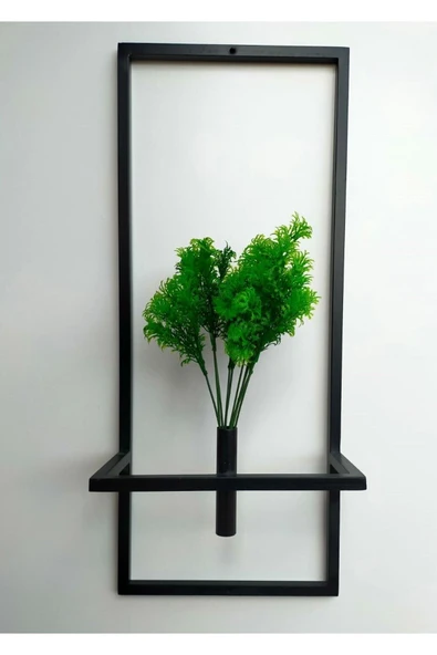 DDTREND Dekoratif Metal Çiçeklik Ve Yapay Çiçek Çim Yeşili Duvar Aksesuarı Dekoratif Salon Balkon Saksı - Resim 4