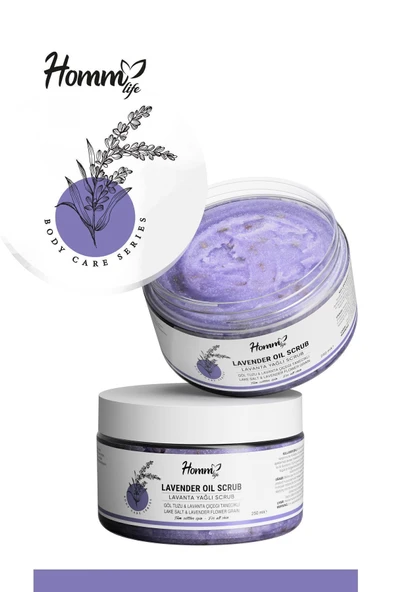 Homm Life Lavanta Yağlı - Bitki Tanecikli Scrub - 250 ml