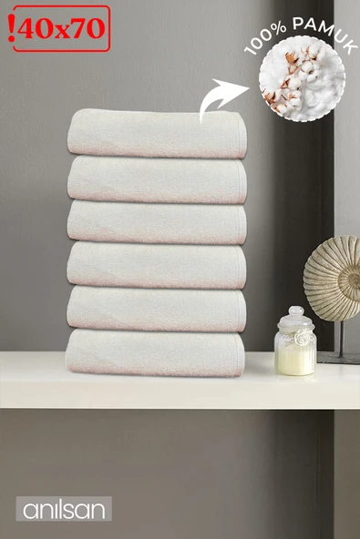 6'lı Bej Saçaklı Düğün Havlusu 94Gr %100 Pamuk  40x70 cm El ve Yüz Havlusu ürün görseli 1