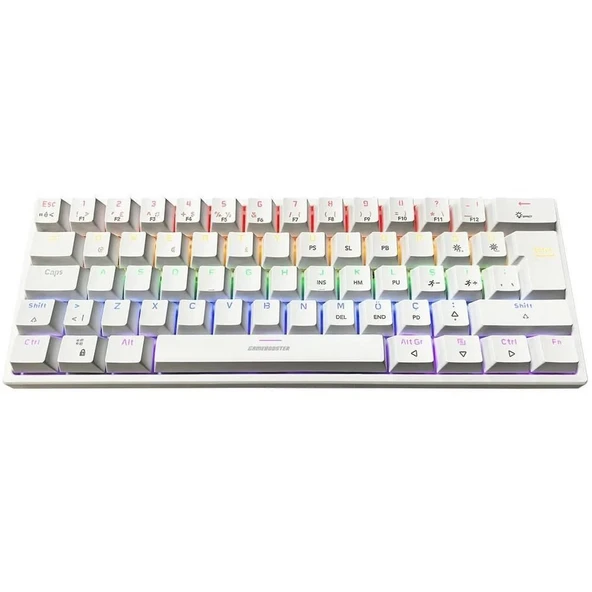 GameBooster G11 GHOST Rainbow Aydınlatmalı Beyaz Mekanik Gaming Klavye - 2