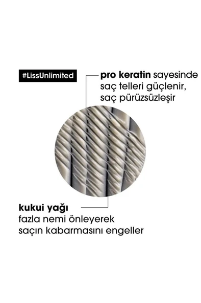 Loreal Professionnel Serie Expert Liss Unlimited Yumuşaklık Veren Maske 250 ml - 3