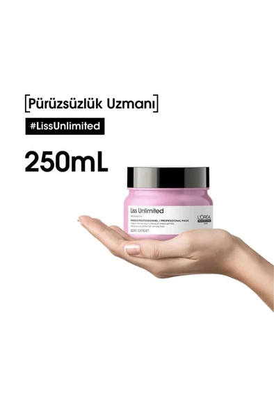 Loreal Professionnel Serie Expert Liss Unlimited Yumuşaklık Veren Maske 250 ml - 4