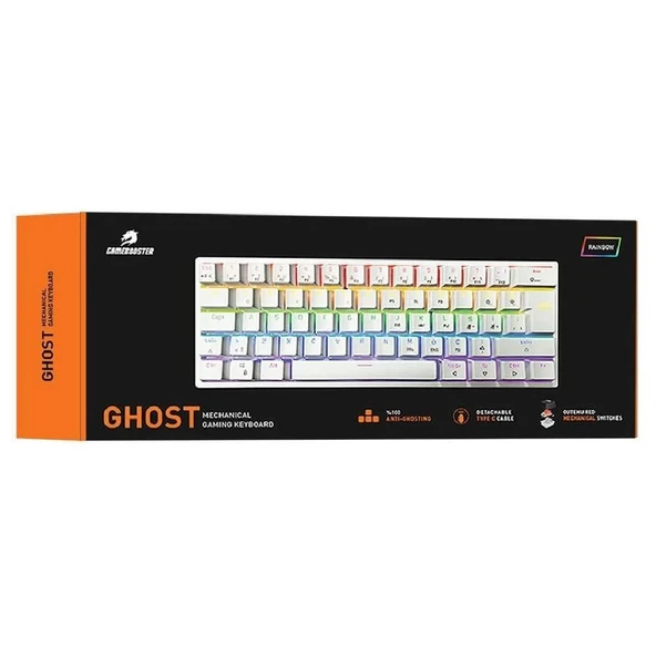 GameBooster G11 GHOST Rainbow Aydınlatmalı Beyaz Mekanik Gaming Klavye - 4