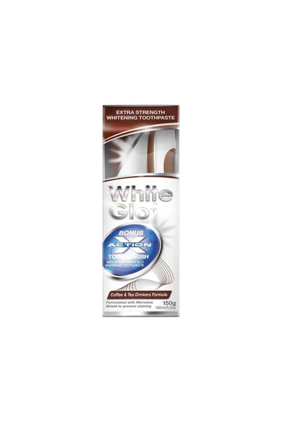 WHİTE GLO Çay Kahve Için Diş Macunu 150gr Fırça