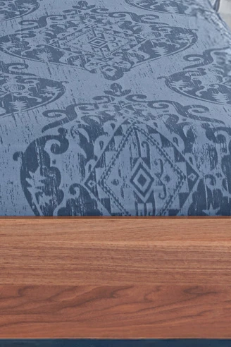 Pes Lastikli Çarşaf Seti Çift Kişilik Hitit (Kombin) Lacivert - Resim 2