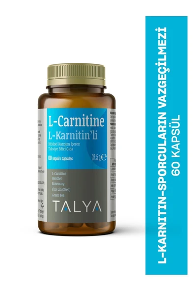 TALYA L-carnitine, L-karnitinli Bitkisel Karışım Içeren Takviye Edici Gıda, 60 Kapsül - 2