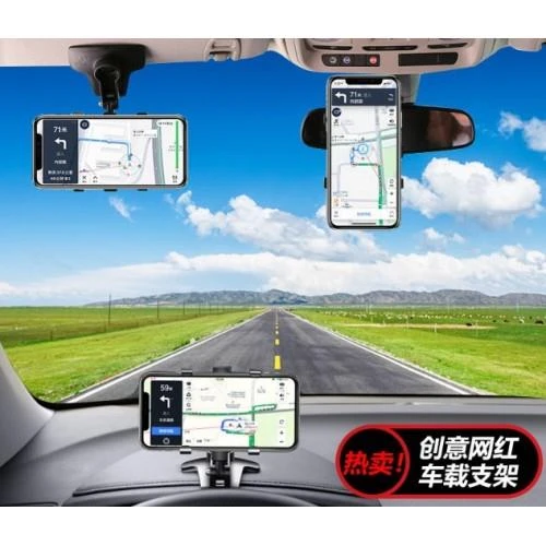 Araba Gösterge Üstüne Takılan 360 Oynar Başlıklı Telefon Tutucu - 3